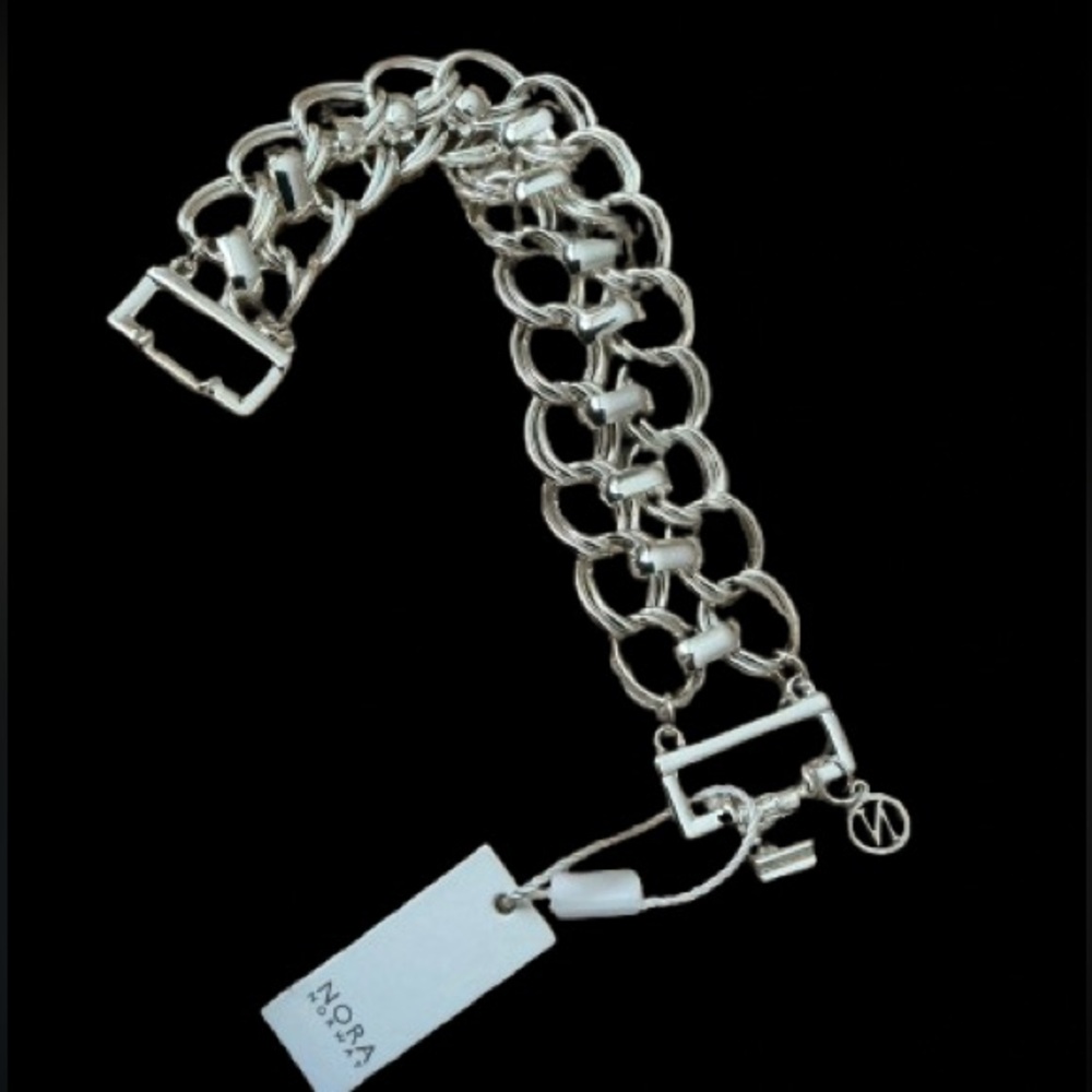 NORA NORWAY Echo Silver Chunky Link Statement Bracelet - NWT